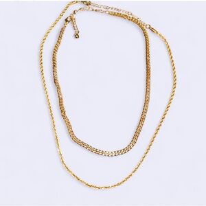 Elegant Gold-Tone Layered Necklace